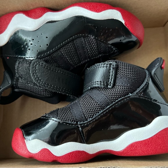 Jordan 6 Rings size 5c Black/varsity red and white - Picture 2 of 5